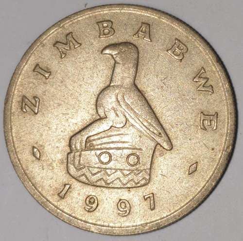 1997 - 2 DOLLAR - $2 COIN - ZIMBABWE - (Copper-Nickel)